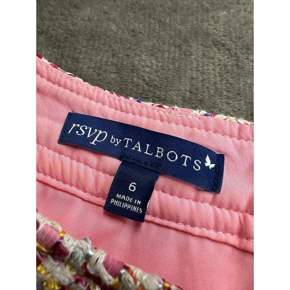 Talbots Pink Multicolor Tweed Midi Sheath Dress - Picture 13 of 15